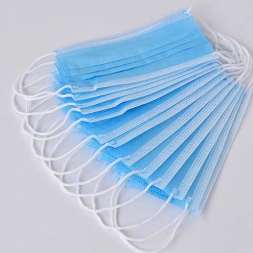 White | Blue 3 Ply Disposable Surgical Face Masks