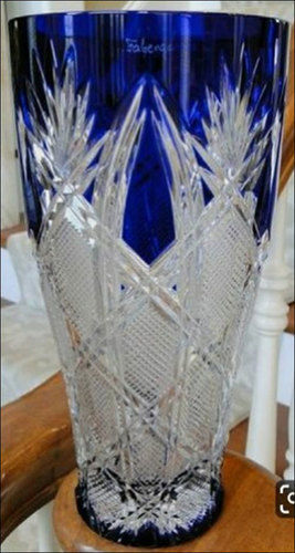 Glass Blue Crystal Wedding Centerpiece