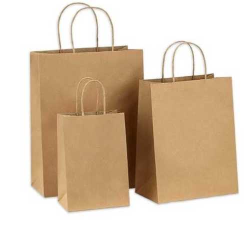 Brown Color Handmade Paper Carry Bags