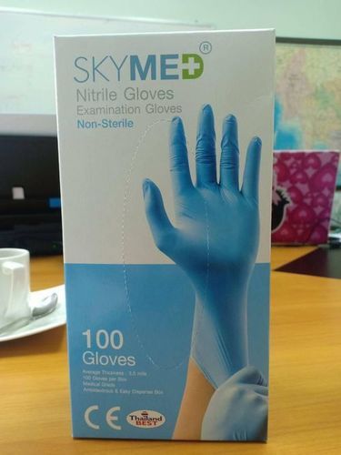 Blue Full Fingered Nitile Gloves