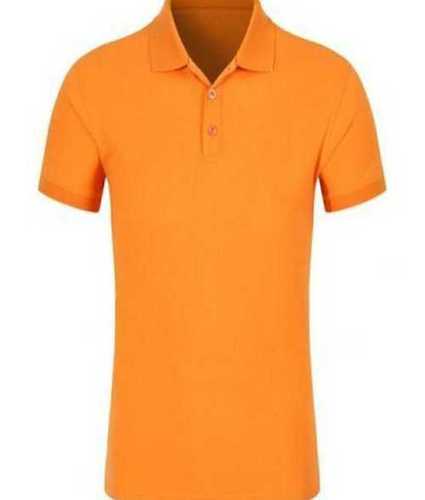 Orange Colour Mens Collar T Shirts Age Group: 5 To 75 Years