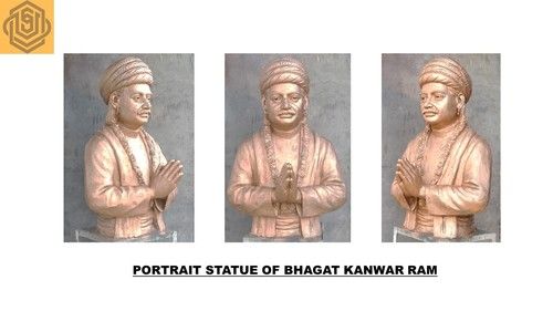 Metal Bhagat Kanwar Ram Portrait Statue