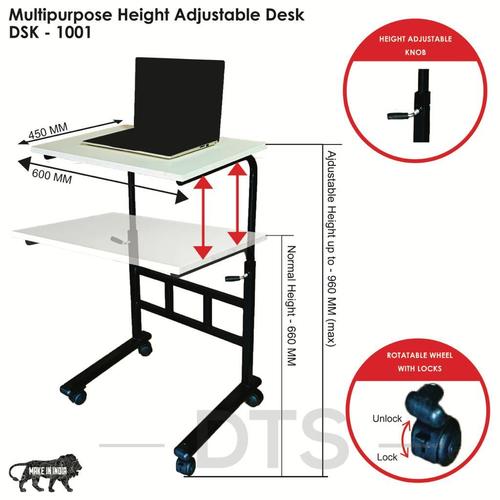 Anti-Scratch Coating Height Adjustable Table