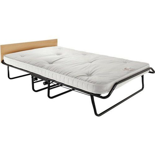 Folding Guest Bed - Iron and Wood Frame, Single Size Flat Bed | Comfortable, Foldable, Light Weight, Corrosion Proof, Customizable