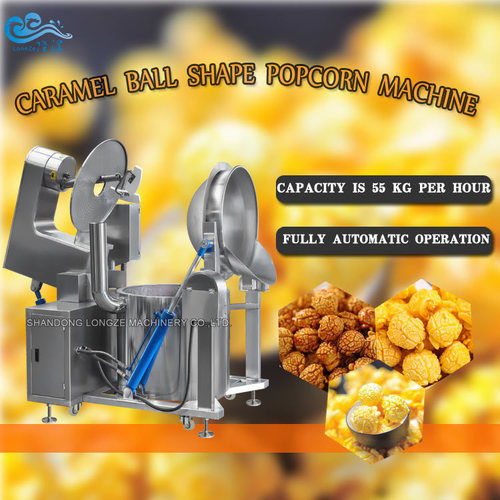 High Efficiency Fire Caramel Ball Shape Popcorn Coating Machine