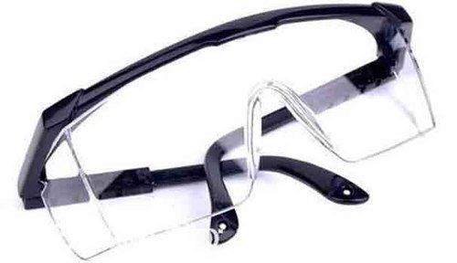 Onergy Transparent And Black Polycarbonate Safety Goggles Gender: Unisex