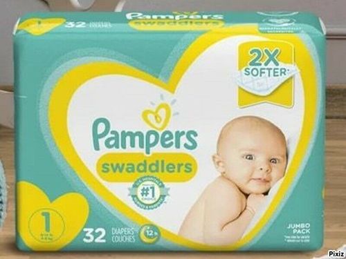 White Pampers Baby Diapers Packs