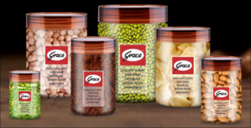 Plastic Storage Jars With Spoon