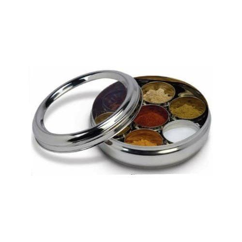 Silver Stainless Steel Spice Box