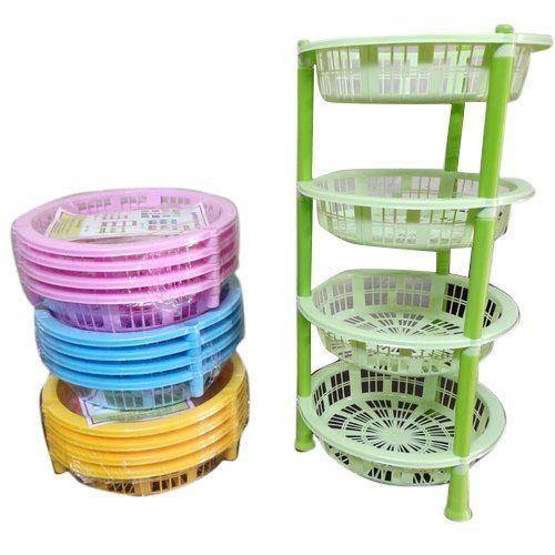 4 Shelves Plastic Round Rack