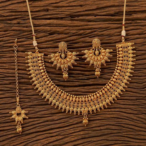 Antique Gold Plated Classic Necklace Set 200694 Gender: Women