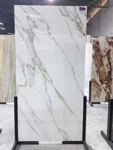 White Polished Porcelain Marble Slabs With Thickness Of 6Mm To 9Mm