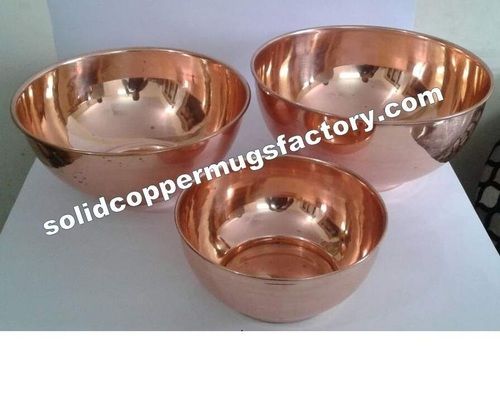 Copper Shining Polish Round Bowl