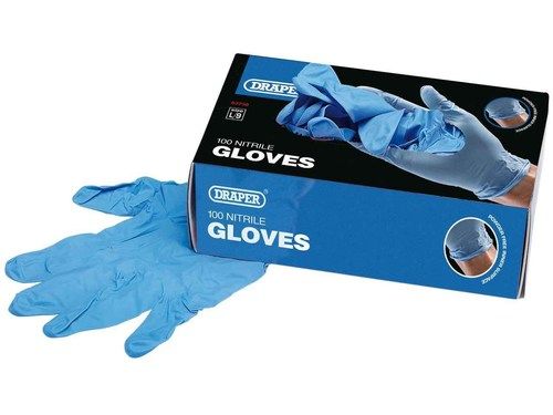 Disposable Nitrile Examination Gloves - New, Full Finger Design | Medical Use, Hospital & Clinic Application, Plain Blue Color, Disposable and Lightweight