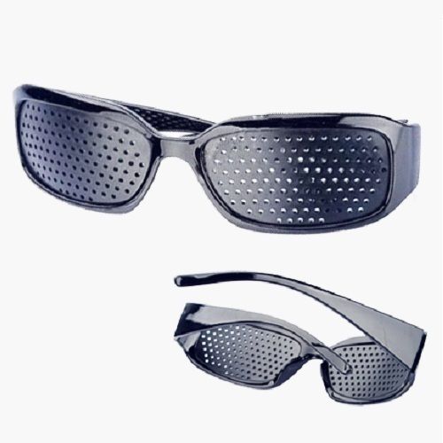 Pinhole Glasses - Full Frame, New Plastic Lenses, Fashionable Eye Care for Unisex Use