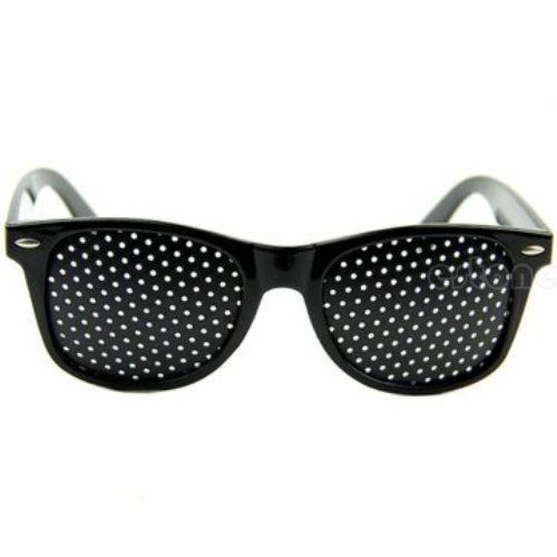 Pinhole Glasses - Full Frame Style, Unisex Eye Care Accessory for Improved Eyesight, Lightweight Plastic Lenses