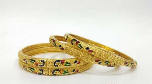 3D Meenakari Work Casting Majak Bangles Diameter: 2-6 Inch (In)