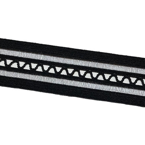 Black Colored Knitted Elastic Webbing Length: 3000 Millimeter (Mm)