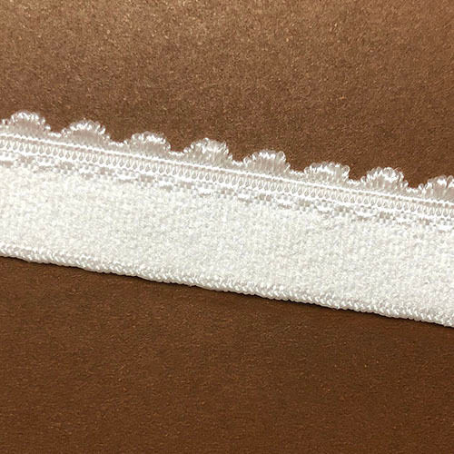 White Crown Design Woven Elastic Webbing