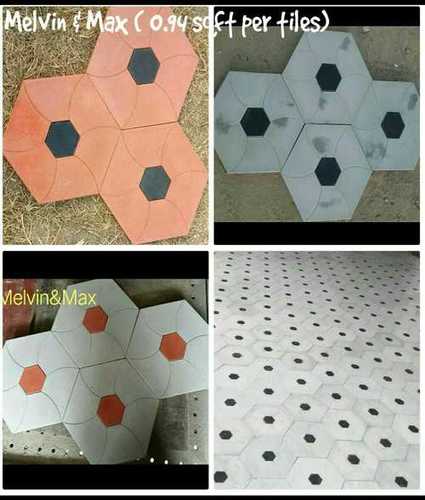 Reds / Pinks Designer Hexagonal Concrete Tiles