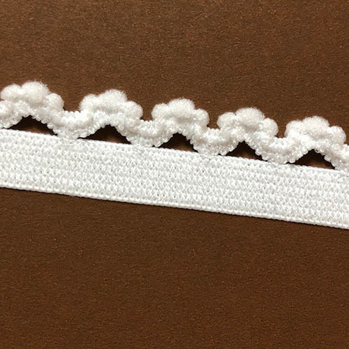 White Designer Knitted Elastic Webbing