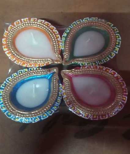 Multicolour Decorative Clay Diya