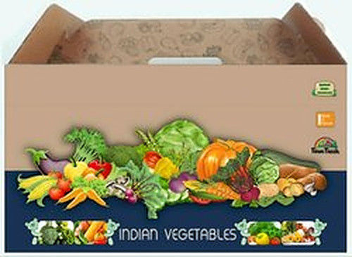 Brown Printed Vegetable Packaging Box