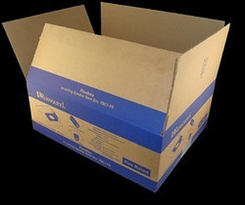 Brown Rectangular Printed Corrugated Box