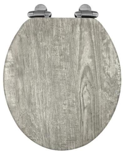 Compressed Wood Round Design, Slow-Close Toilet Seats.