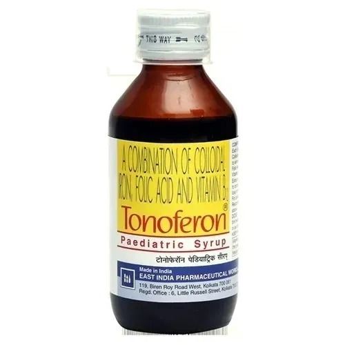 Tonoferon Paediatric Oral Syrup - Liquid Nutritional Supplement for Children | Prevents & Treats Nutritional Anemia, Enhances Growth and Immunity with Colloidal Iron, Folic Acid, Vitamin B12