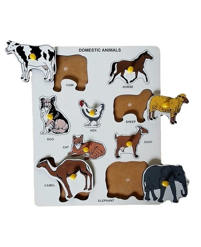 Wooden Domestic Animal Puzzle For Kids Age Group: 2 Years at Best Price in  Rajkot | Kidz International
