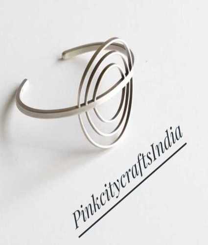 Anti Allergy 925 Silver Handmade Cuff Bracelet