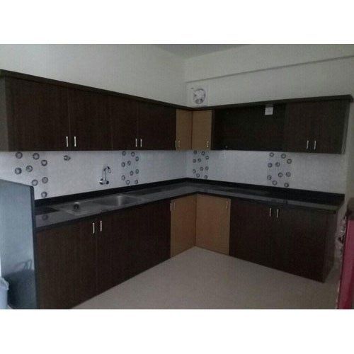 Brown L Shape Pvc Modular Kitchen at Best Price in Coimbatore | The ...