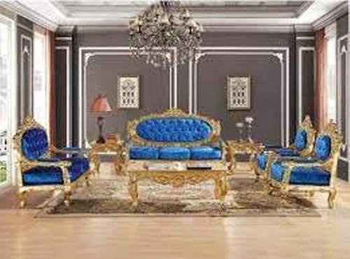 Antique Victorian Period Wooden Furniture - Customized Polished Wood with Intricate Carving Work | Genuine and Synthetic Leather Upholstery, Indoor Home Furniture, Crafted in Indian Style