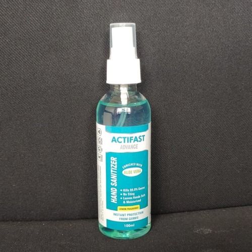 Lemon Flavour Actifast Mist Spray Hand Sanitizer 100 Ml