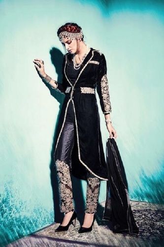 Black Churidar Party Wear Suits