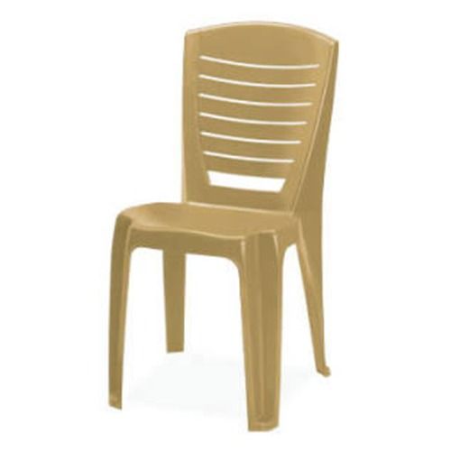 Brown Portable Armless Plastic Chair