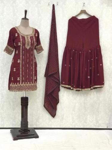 Anti Wrinkle Readymade Sharara Ladies Suits