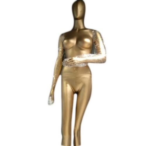 Faceless Full Body Golden Female Mannequin Age Group: Adults