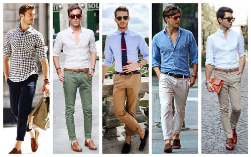 Various Colors Are Available Plain Design Mens Chinos