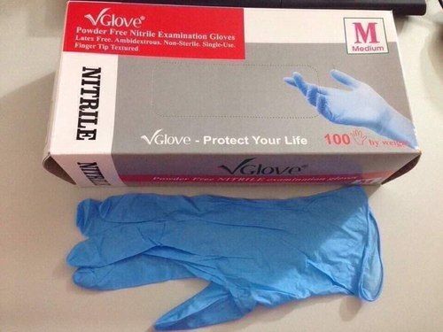Blue Nitrile Exam Gloves 