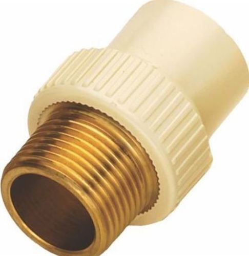 CPVC Brass Male Threaded Adapter - 1/2 to 1 x 3/4 Size, White Color | Corrosion Resistant, Extreme Pressure Handling, Long-Lasting Service Life