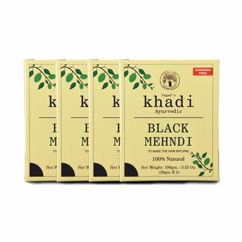 Buy Herbal Black Hair Mehndi For Natural Shine  Vagads Khadi