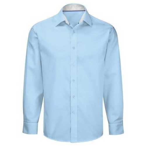 Full Sleeves Mens Shirts - Cotton Fabric, Sizes S to XL, Color: White | Easy Washable, Durable, Breathable, Skin Friendly Stitching