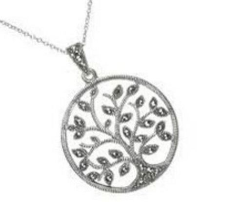 Tree Shape Sterling Silver Pendant