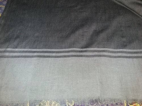 Grey And White Cotton Scarf