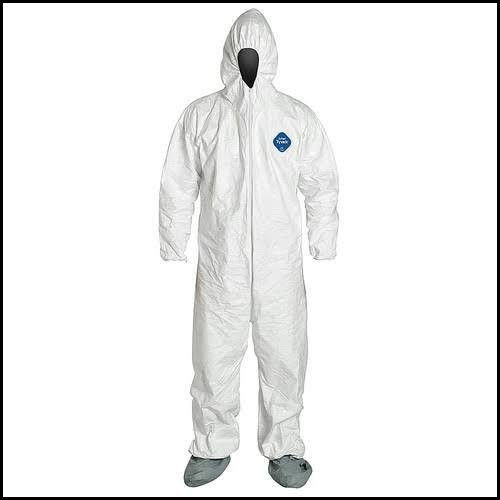 White Disposable Protective Coverall