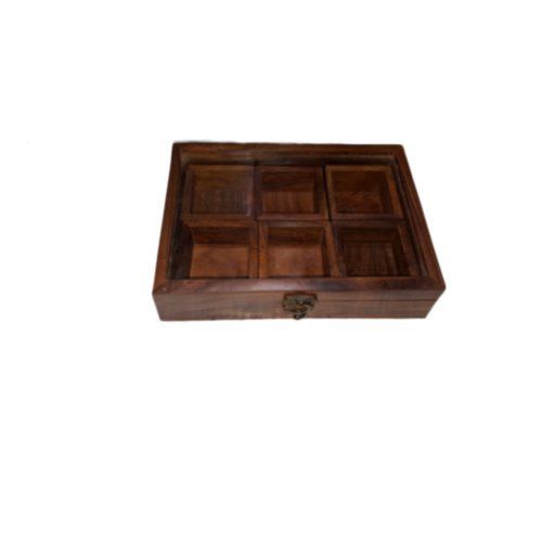 6 Part Wooden Masala Box