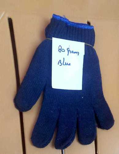 Blue Color Cotton Gloves