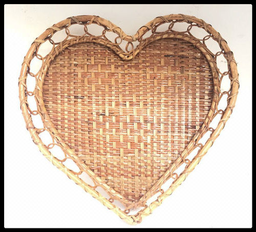 Heart Shape Cane Basket